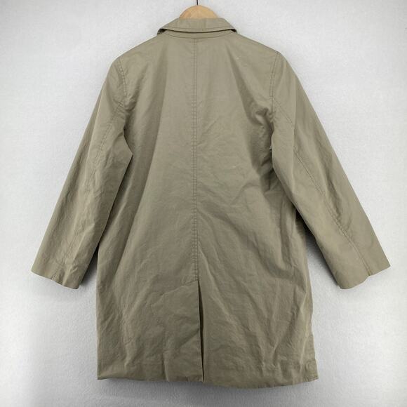 EILEEN FISHER Jacket M Twill Cotton Trench Coat Duster Button Front Gray - Picture 3 of 16